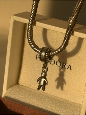 Pandora Little Boy Dangle Charm Sterling Silver 925 ALE Child Pendant